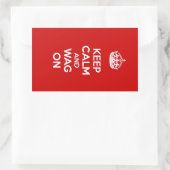 Blijf kalm en zwaaien rechthoekige sticker (Tas)