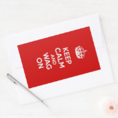 Blijf kalm en zwaaien rechthoekige sticker (Envelop)