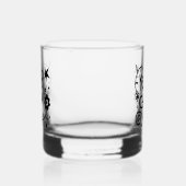 Blijf kalm gebold Typografie zwart-wit Whisky Glas (Rechts)