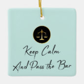 Blijf Kalm. Geef de balk door. Keramisch Ornament (Voorkant)
