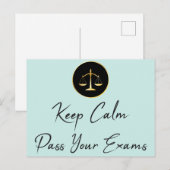Blijf Kalm. Geef je examens af Briefkaart (Voorkant / Achterkant)