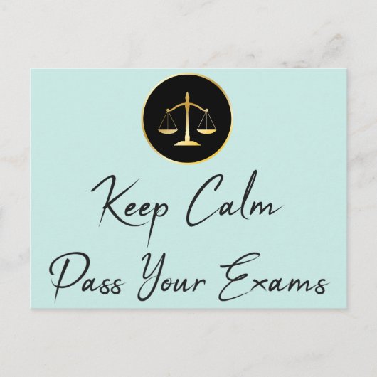 Blijf Kalm. Geef je examens af Briefkaart (Voorkant)