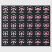 Blijf kalm Geen ovaria-achtige anatomie Pun Dark B Cadeaupapier (Vlak)