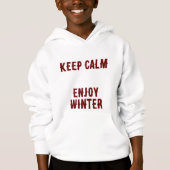 Blijf kalm Geniet van Winter Hooded Sweatshirt (Voorkant)
