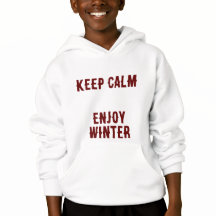 Blijf kalm Geniet van Winter Hooded Sweatshirt