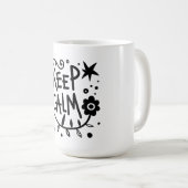 Blijf kalm, graffiti, natuur koffiemok (Voorkant rechts)