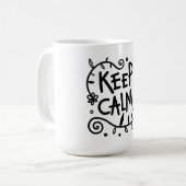 Blijf kalm, graffiti, natuur koffiemok (Voorkant links)