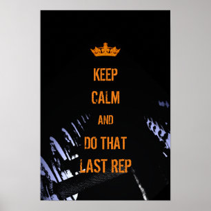 Blijf kalm grappige cover fitness geïnspireerd poster