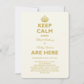 Blijf kalm, grappige Sip en zie Twins New Babies B Kaart (Voorkant)