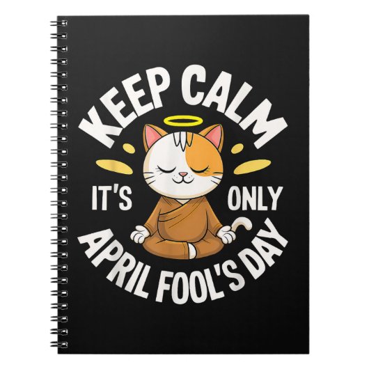 Blijf kalm, het is alleen 1 april notitieboek (Voorkant)