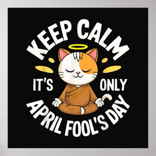 Blijf kalm, het is alleen 1 april poster (Voorkant)