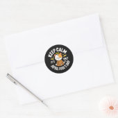 Blijf kalm het is alleen 1 april ronde sticker (Envelop)