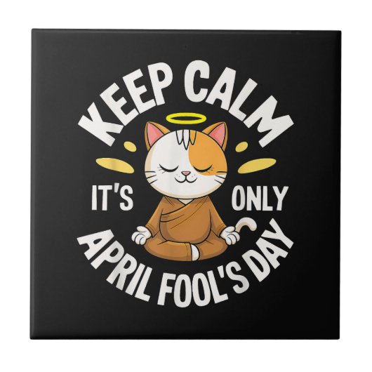 Blijf kalm het is alleen 1 april tegeltje (Voorkant)