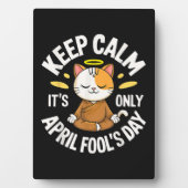 Blijf kalm het is maar 1 april fotoplaat (voorkant)