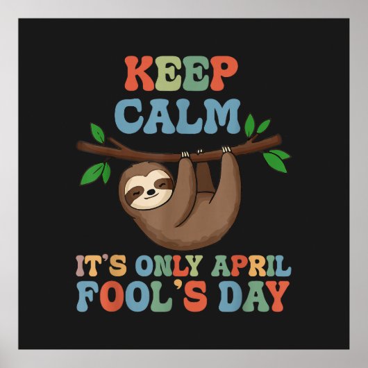 blijf kalm het is maar 1 april poster (Voorkant)