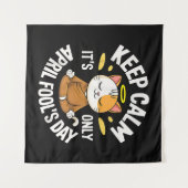 Blijf kalm, het is maar 1 april wandkleed (Voorkant (horizontaal))