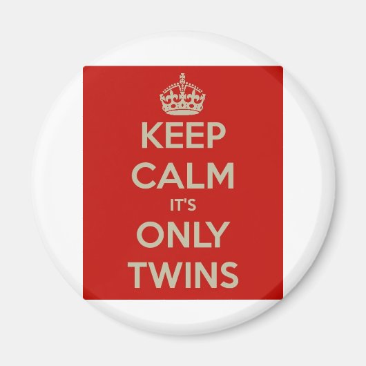 Blijf kalm, het is maar een tweeling magneet (Voorkant)