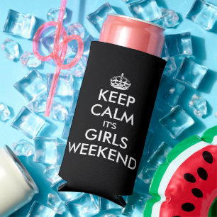 Blijf kalm het is meisjes weekend grappig seltzer blikjeskoeler