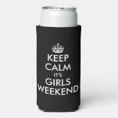 Blijf kalm het is meisjes weekend grappig seltzer blikjeskoeler (Seltzer Achterkant)
