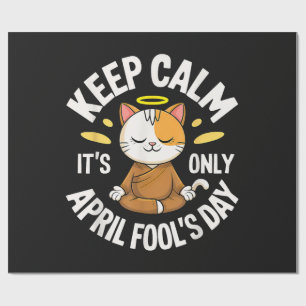 Blijf kalm, het is slechts 1 april cadeaupapier