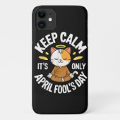 Blijf kalm, het is slechts 1 april Case-Mate iPhone case (Achterkant)