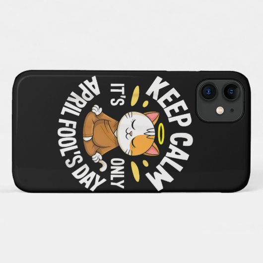 Blijf kalm, het is slechts 1 april Case-Mate iPhone case (Achterkant (horizontaal))