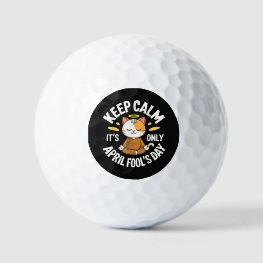 Blijf kalm, het is slechts 1 april golfballen (Voorkant)