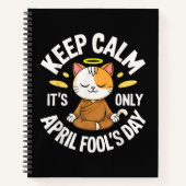 Blijf kalm, het is slechts 1 april notitieboek (Voorkant)