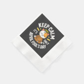 Blijf kalm, het is slechts 1 april servet (Hoek)