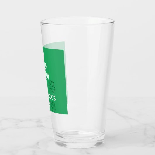 Blijf kalm Het is St Patrick's Day Irish Glas (Links)