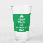 Blijf kalm Het is St Patrick's Day Irish Glas (Voorkant)