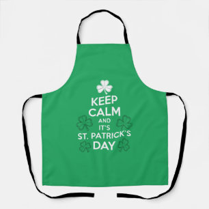 Blijf kalm Het is St Patrick's Day Irish Schort