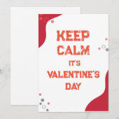 Blijf kalm, het is Valentijnsdag kaart (Voorkant / Achterkant)