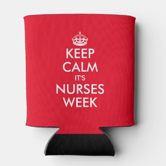 Blijf kalm het is verpleegkundigen week koelboxxen blikjeskoeler (Achterkant)