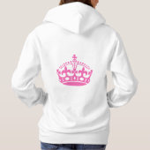 Blijf kalm hoodie met roze tekst | Aanpasbaar (Achterkant)