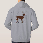 Blijf kalm Hunt Herten Venison Schieten Jagen Hoodie (Achterkant)
