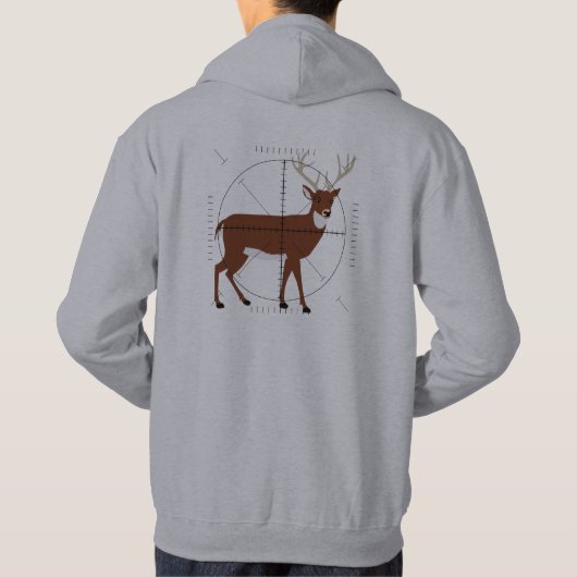 Blijf kalm Hunt Herten Venison Schieten Jagen Hoodie (Achterkant)