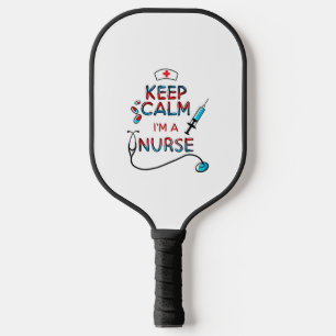 Blijf kalm Iam verpleegster Pickleball Paddle