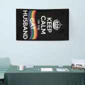 Blijf kalm Ik ben de homoseksuele echtgenote Vader Spandoek (Beurs)