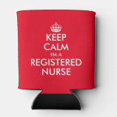 Blijf kalm, ik ben een geregistreerde verpleegkund blikjeskoeler (Achterkant)