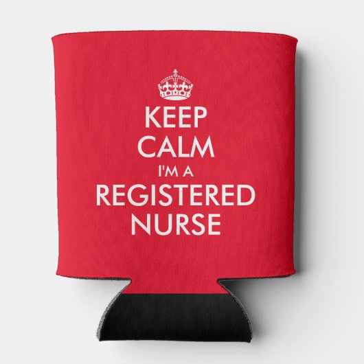 Blijf kalm, ik ben een geregistreerde verpleegkund blikjeskoeler (Achterkant)