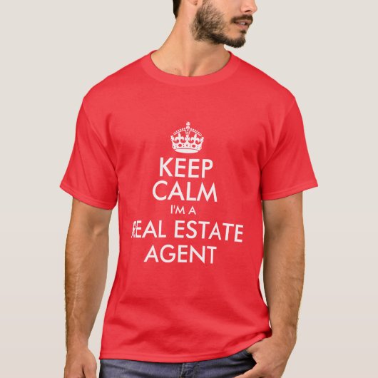 Blijf Kalm Ik ben een Makelaar T-shirt (Voorkant)