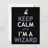 Blijf kalm ik ben een tovenaar briefkaart (Voorkant / Achterkant)