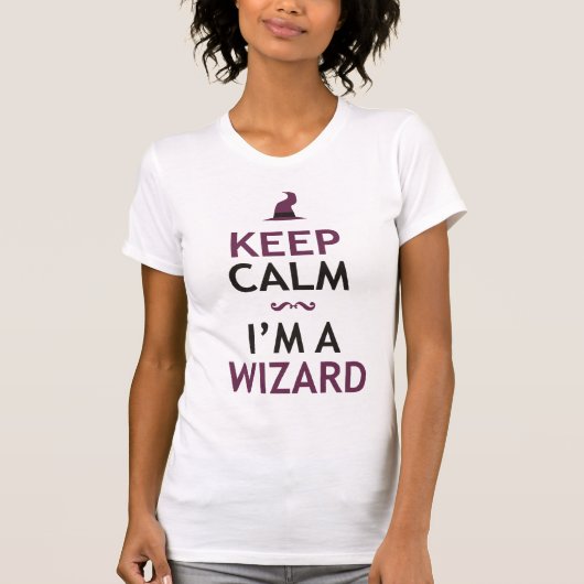 Blijf kalm ik ben een tovenaar t-shirt (Voorkant)