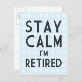 Blijf kalm ik ben in de steek briefkaart (Voorkant / Achterkant)