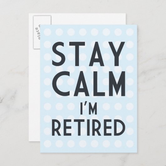 Blijf kalm ik ben in de steek briefkaart (Voorkant / Achterkant)