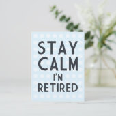 Blijf kalm ik ben in de steek briefkaart (Staand voorkant)