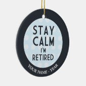 Blijf kalm ik ben in de steek keramisch ornament (Rechts)