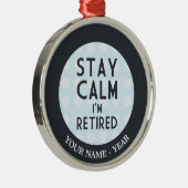 Blijf kalm ik ben in de steek metalen ornament (Rechts)