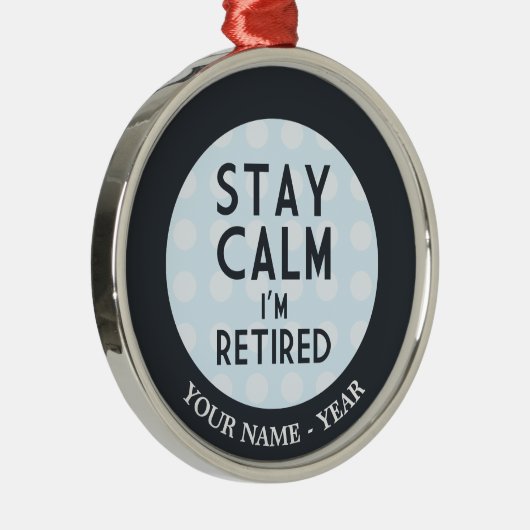 Blijf kalm ik ben in de steek metalen ornament (Rechts)